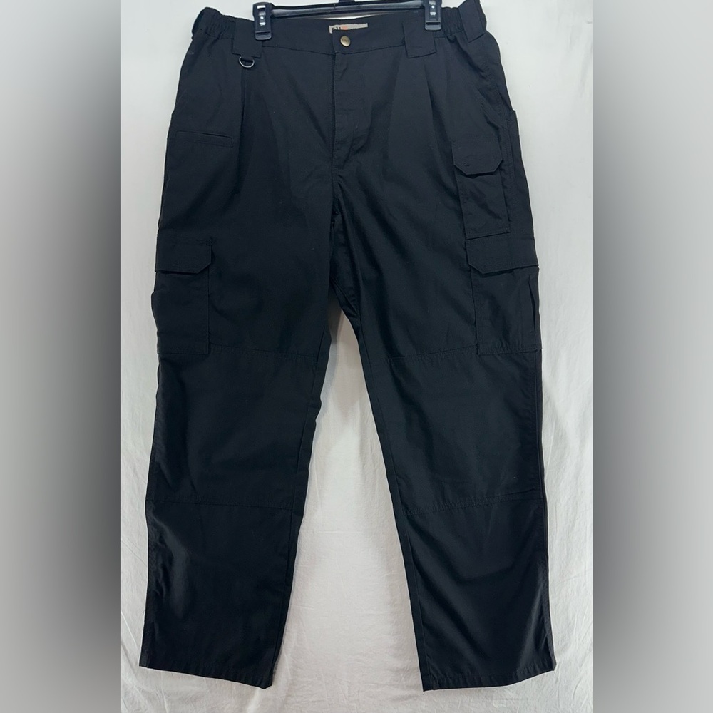 5.11 Tactical Series Black Pants Cargo Double Knee Stretch 74273 Mens 38X32